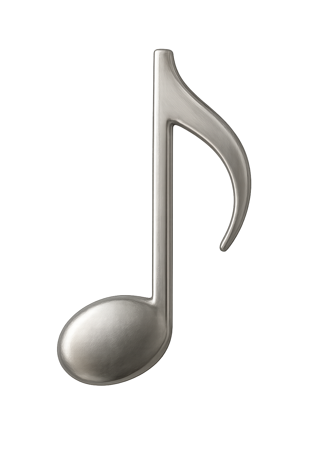 Silver Musical Note Icon